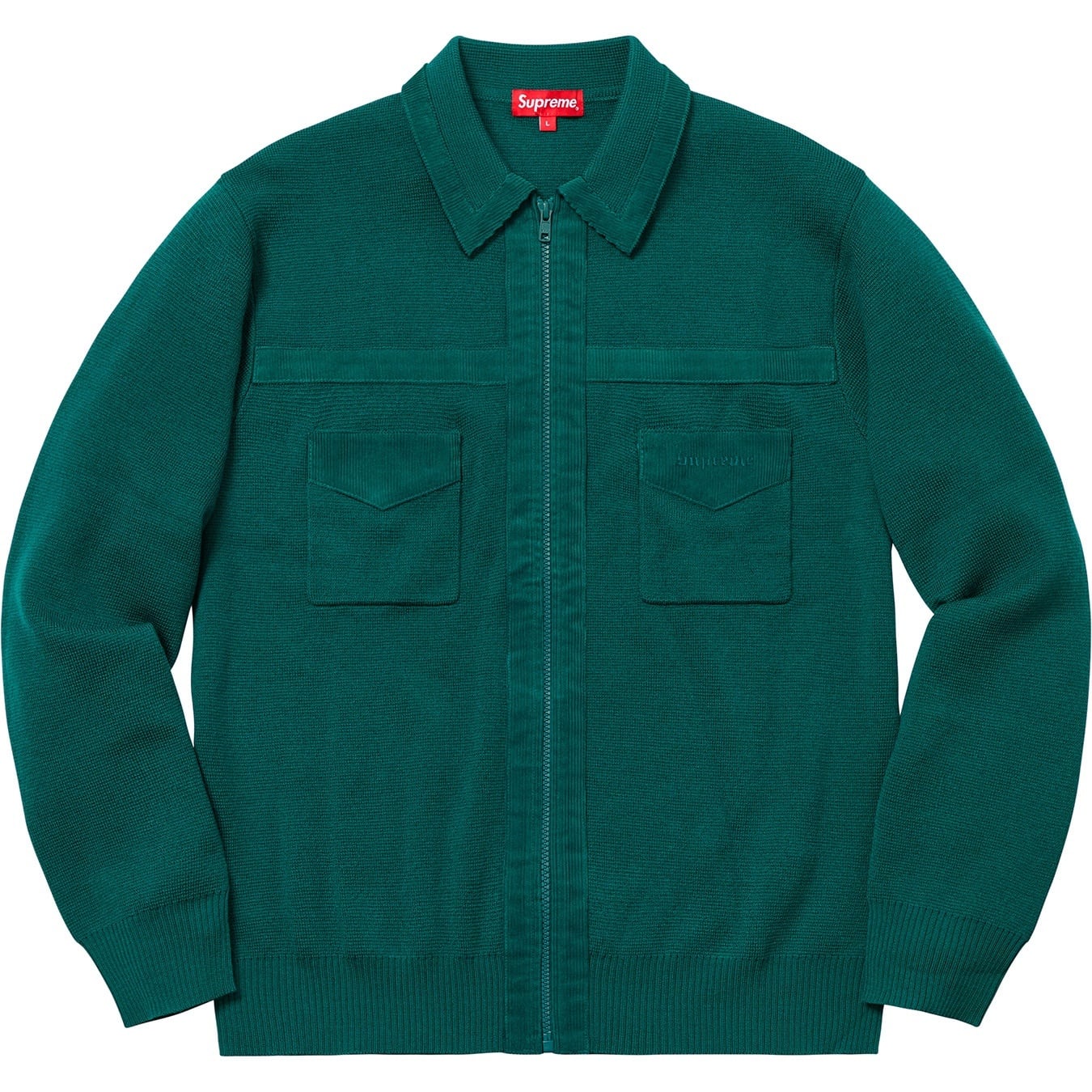 Corduroy Detailed Zip Sweater view 6